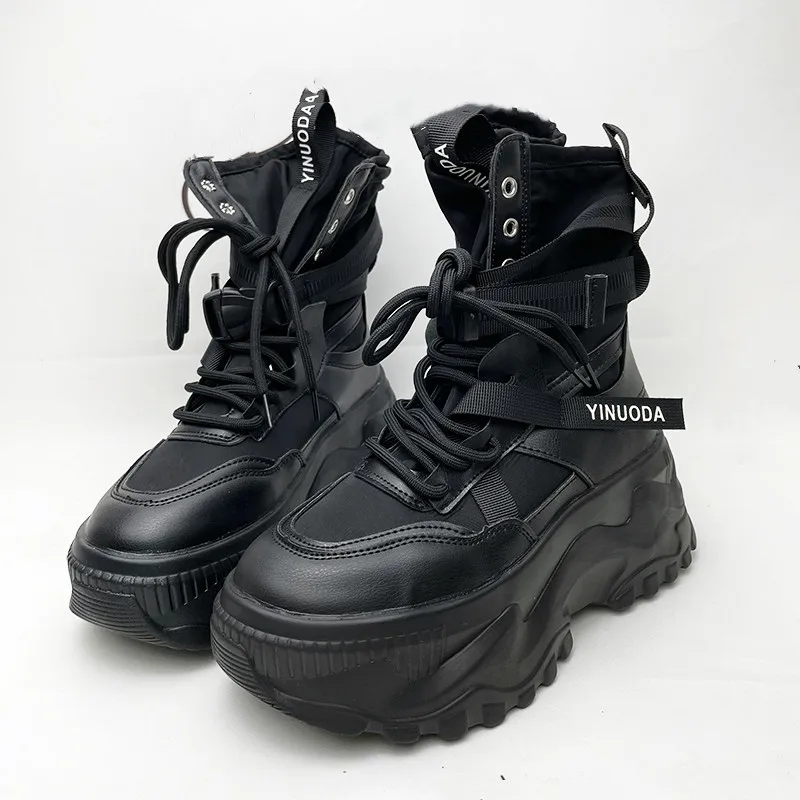 Women'S Fashion Korea - Automne hiver plate-forme bottes femmes à