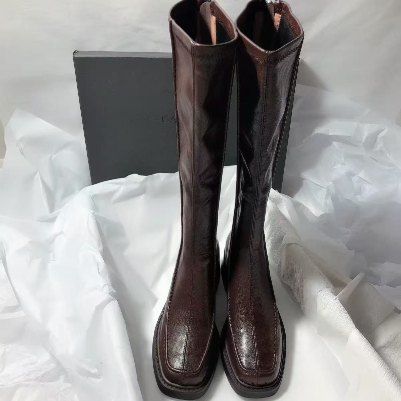 Bottines longues à bout rond e - Women'S Fashion Knee High Boots avis et prix