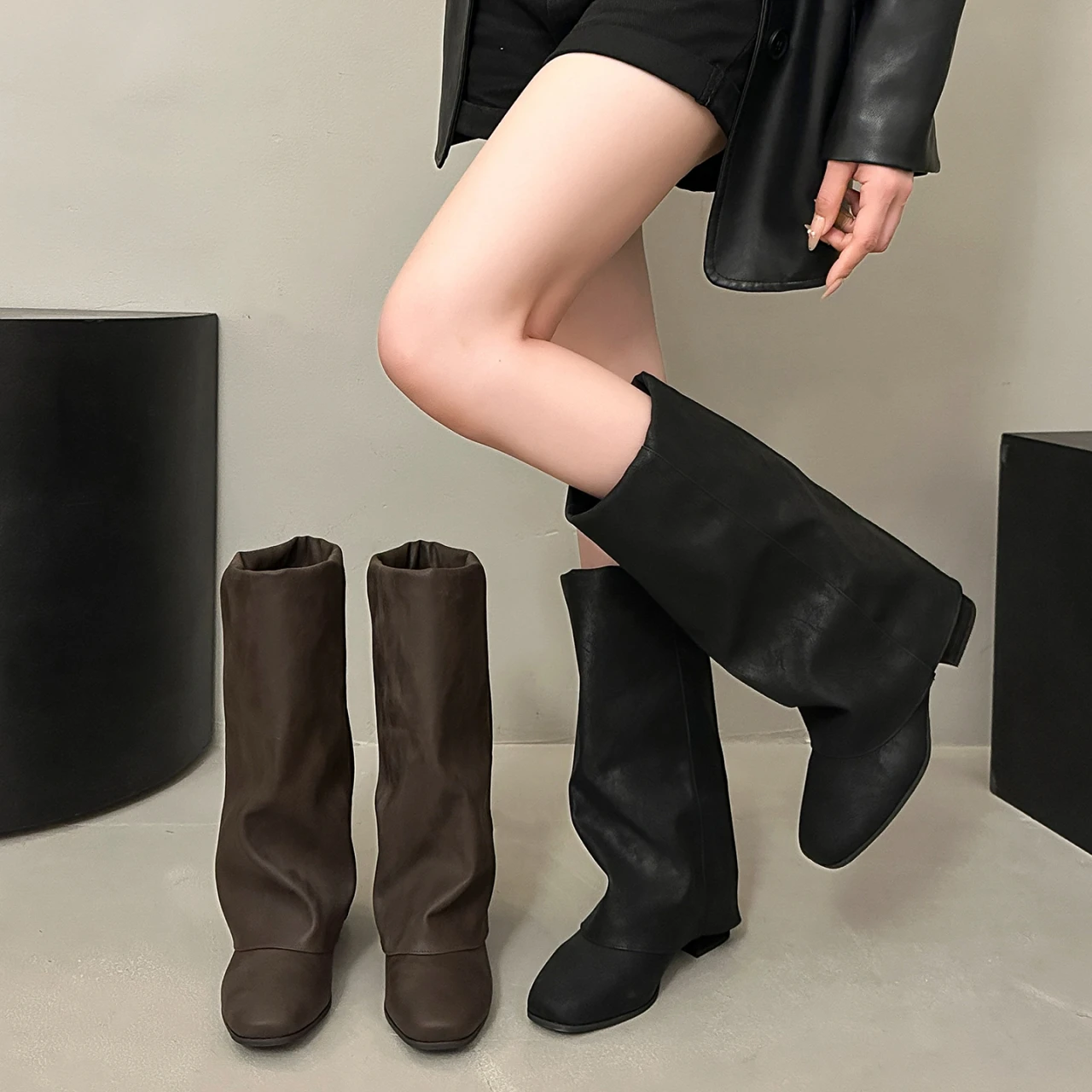 Bottes hautes pour femmes, col - Women'S Fashion Knee High Boots avis et prix