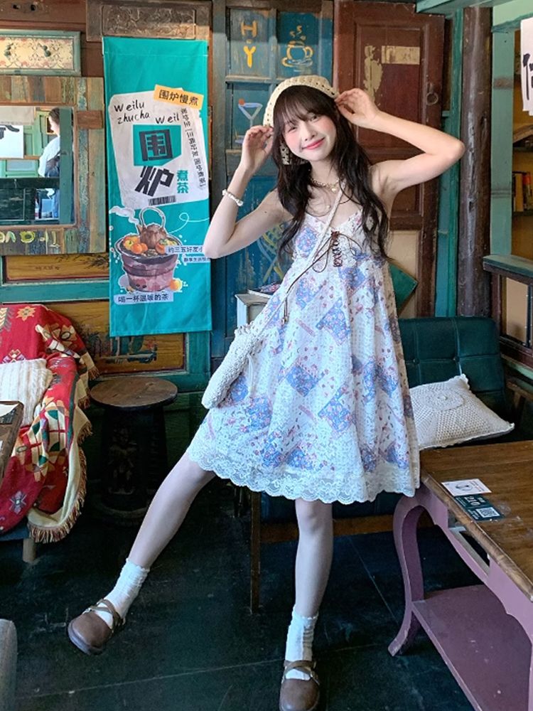 Ensemble de robe d'été vintage - Lace Trim Cami avis et prix